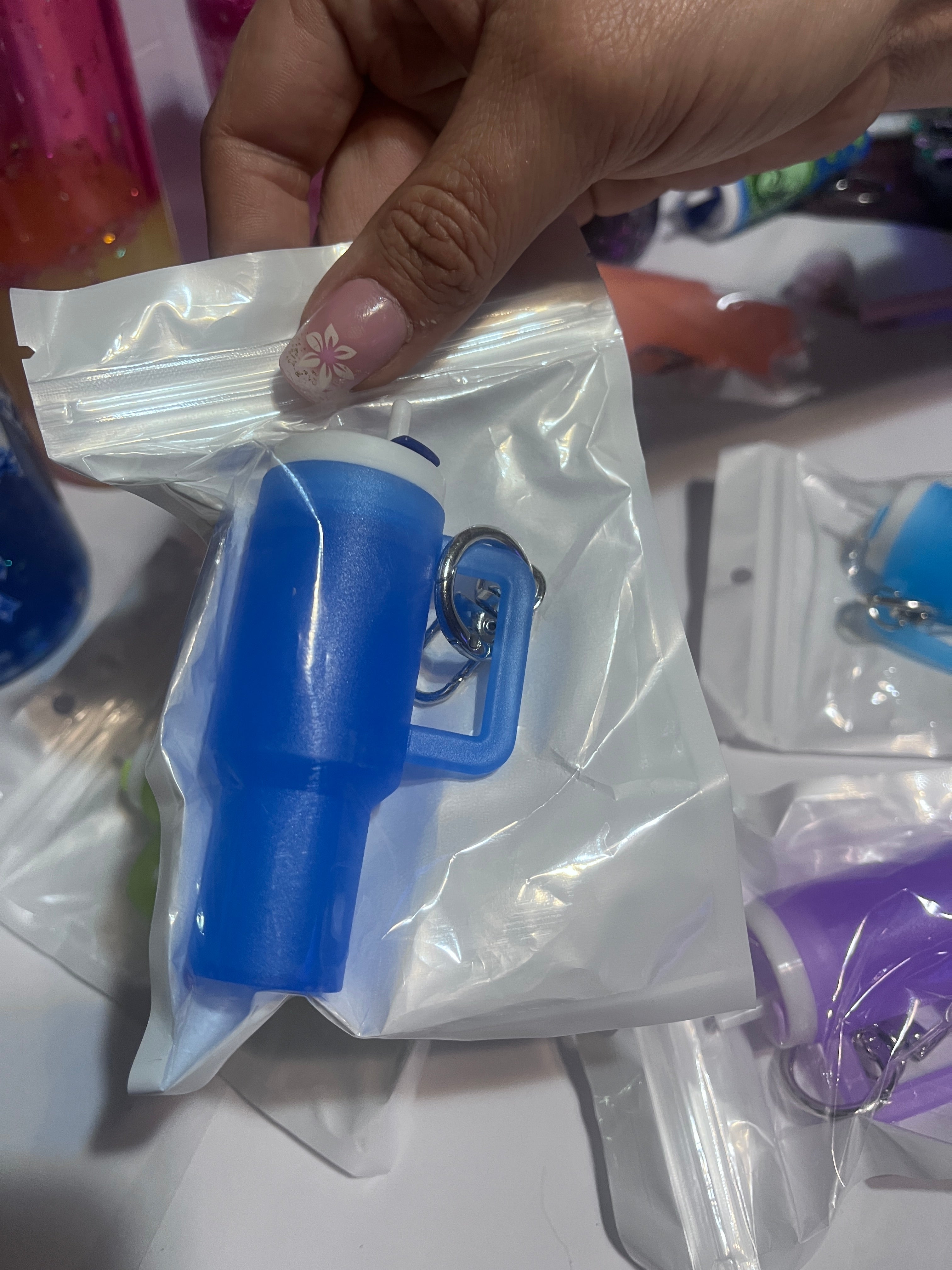 Glow in dark keychains tumbler