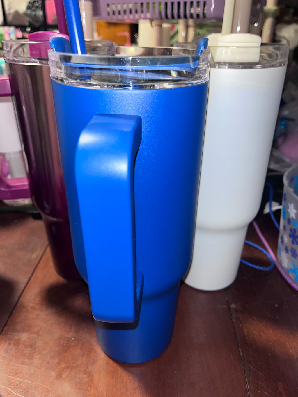 40 oz metal tumbler half Handle